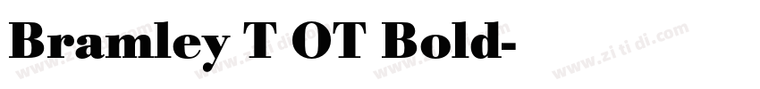 Bramley T OT Bold字体转换